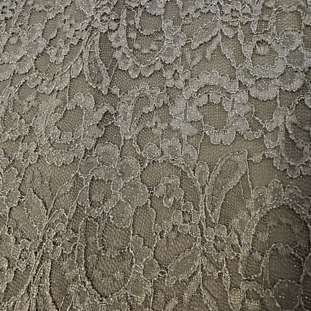 Elegant Off-Shoulder Lace Dress in Gray - Picture 10 of 12